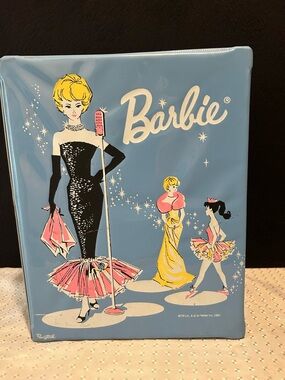 Mattel Barbie Ponytail Doll Carrying Case Blue Plastic 1962 Accessory Box